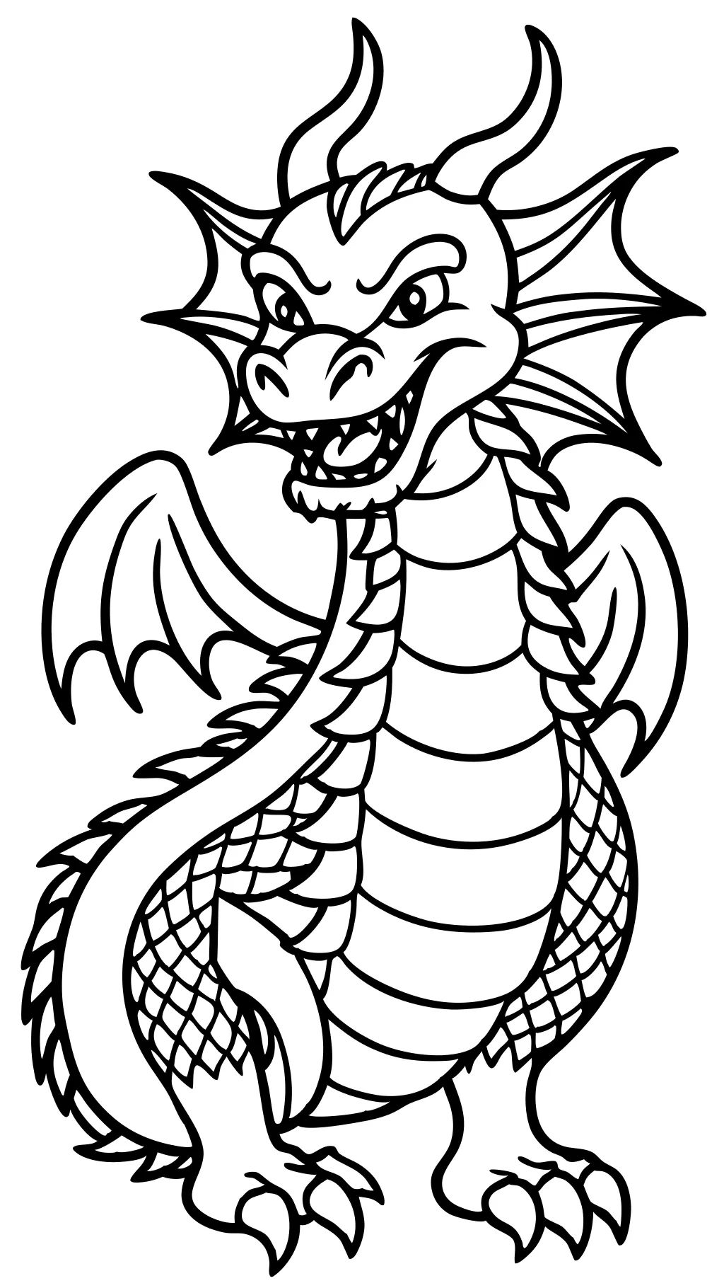 pages à colorier de dragon images